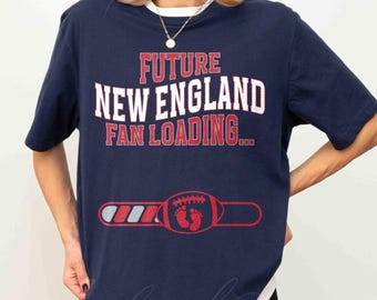 New England Football Pregnancy Announcement Shirt, England Game Day Maternity Photoshoot T-Shirt Gift for Expecting Sports Fan Baby Reveal