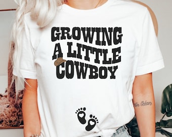 Western Pregnancy Announcement shirt, Cowboy Baby Reveal t shirt, Pregnancy Announcement t-shirt, western Maternity tee, Baby Shower