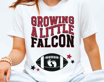 Atlanta Georgia Football Pregnancy Shirt Growing a Little Falcon Baby Boy Announcement Tee Expecting Mom Gift Sports Pregnant Reveal Husband