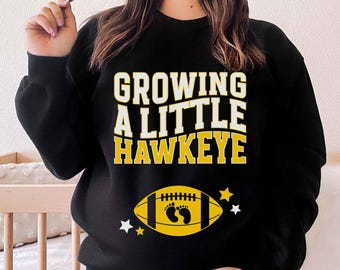 Growing a little Hawkeye Fan Sweatshirt, Iowa College Football Pregnancy Announcement Maternity Game Day Baby Reveal Crewneck Sports Fan