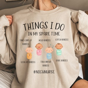 Grappig NICU-verpleegkundige sweater Neonatale verpleging ICU-team toekomstige babyverpleegkundige Grad waardering bedankje NICU afgestudeerde trui met lange mouw
