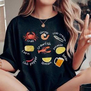 Womens Crawfish t Shirt Crawfish Boil Festival Eating T-Shirt Birthday Gift New Orleans Cajun Louisiana Tee Nola Mudbug Beer Shirt