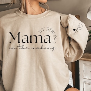 Sweat personnalisé maman en devenir FIV Pull de jour de transfert FIV personnalisé Pull de récupération d'oeufs IUI stérilité cadeau FIV pour ami