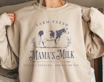 Funny Breastfeeding sweatshirt Lactation Consultant Sweater Milk Maker crewneck New Mom jumper Farm Fresh Milk sweatshirt Mothers Day Gift