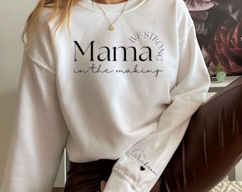 Custom IVF Strong Mama in the Making Sweatshirt Personalized IVF Transfer Day Sweater IUI Egg Retrieval Jumper Infertility Ivf Friend Gift