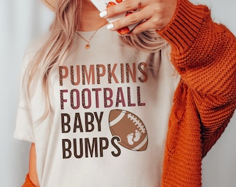 Football Pregnancy Announcement Shirt Fall Baby Reveal TShirt Thanksgiving Pregnancy Reveal Tee Fall Maternity t-shirt Gift for Expecting