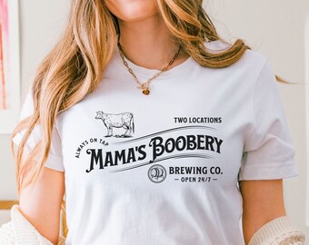 Funny Breastfeeding Mom Shirt, Mamas Boobery Breast Milk Shirt, Gift for Nursing New Mom, Baby Shower Gift for Expecting, Mothers Day Gift