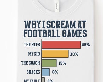 Funny Football Mom Shirt Why I Scream at Football Games Tee Football Parent Shirt Game Day Mom Gift Sports Mom Shirt