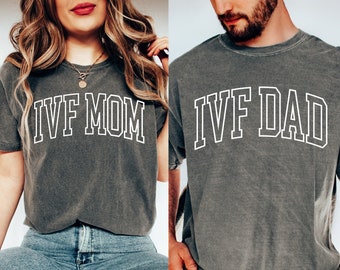 Camiseta personalizada de FIV para mamá, camiseta de FIV para papá, regalo de FIV personalizado para futura mamá, camiseta personalizada con anuncio de embarazo por infertilidad