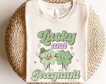 Retro St patty's day pregnancy announcement shirt, Maternity st patricks day shirt, St patrick's day pregnancy tshirt, st paddy baby reveal