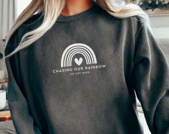 Sudadera de FIV Comfort Colors Suéter de transferencia de FIV para parejas Sudadera de cuello redondo para recuperación de óvulos por infertilidad Sudadera para el día de transferencia de FIV Regalo de FIV para un amigo