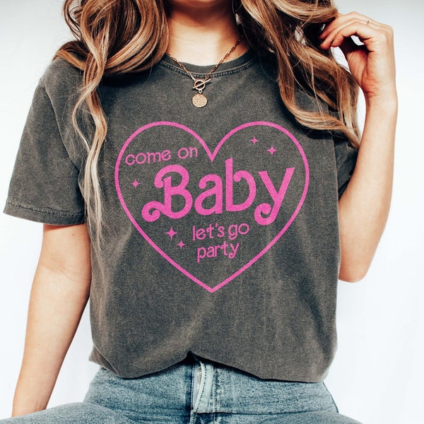 Doll Movie Pregnancy Announcement Shirt Come On Lets Go Party Gender Reveal Shirt Pink Doll Maternity Doll Themed Baby Shower T-Shirt