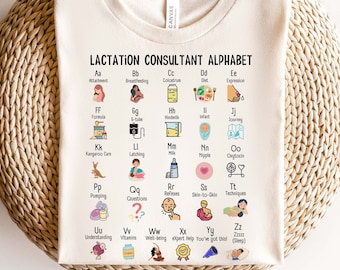 Lactation Consultant Alphabet shirt, Lactation Counselor Educator t-shirt, Lactation tech shirt, Lactation Consultant Gift Lactation Support