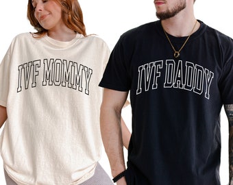 Camiseta personalizada de FIV para mamá, camiseta de FIV para papá, regalo de FIV personalizado para futura mamá, camiseta personalizada con anuncio de embarazo por infertilidad