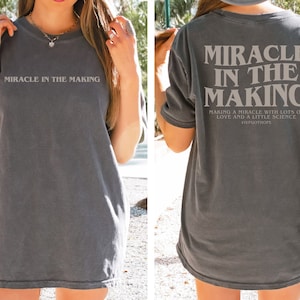 Custom IVF Making A Miracle Shirt Comfort Colors IVF Positive Vibes T Shirt Transfer Day Tee Gift for Wife Lucky Egg Retrieval Day T-Shirt