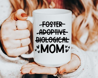 Las mejores ideas de regalos para madres adoptivas, regalo del día de la madre para madres adoptivas, taza de té, regalo para madres adoptivas, taza para madres adoptivas, taza de café para madres adoptivas