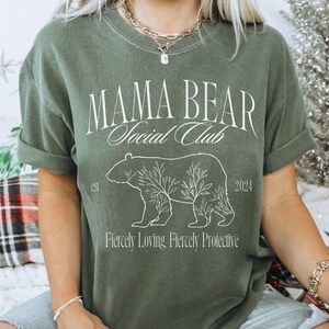 Mama Bear Shirt for Mothers Day, Luxury Mama Bear Comfort Colors Shirt, Mom Est Shirt, New Mom Gift for Expecting, Gender Reveal Gift