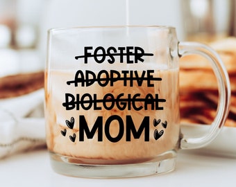 Beste Pflegemutter Geschenkideen, Muttertagsgeschenk für Pflegemutter Tasse Teetasse, Geschenk für Pflegemutter, Adoptivmutter Tasse, Pflegekaffeetasse