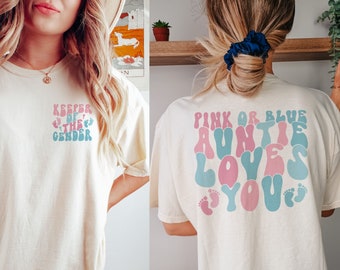 Keeper of the Gender Shirt for Gender Reveal Shirts He Or She What Will it Be T-Shirt Auntie Loves You Ideas Family Shirts for Gender Reveal