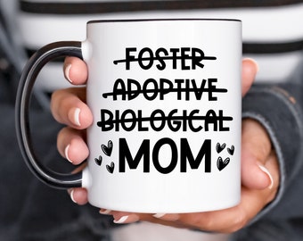 Las mejores ideas de regalos para madres adoptivas, regalo del día de la madre para madres adoptivas, taza de té, regalo para madres adoptivas, taza para madres adoptivas, taza de café para madres adoptivas