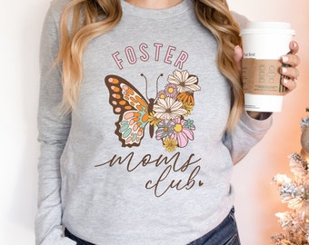 Camicia a maniche lunghe per mamma adottiva Camicia per mamme adottive Top Fostering per mamme Bonus mamma camicia Foster Care camicie regalo per genitore adottivo