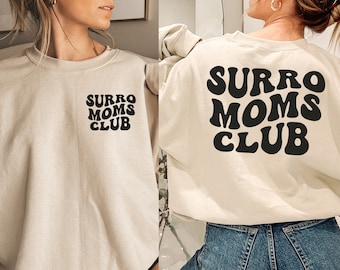 Cute Surro Moms Club Surrogate sweatshirt, Trendy Surrogate mom Gifts, Gestational surrogate gift surrogate maternity sweater, IVF jumper