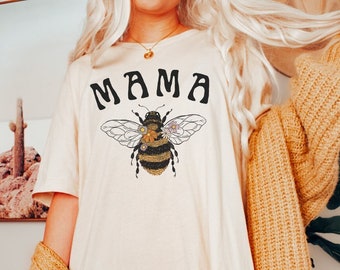 Mama Bee Shirt Mama Bee Geschenk neue Mama Shirt Muttertagsgeschenk für Mama Mama Bee Tee Mama zu Tshirt Frauen Bumble Bee Shirt Imker Shirt