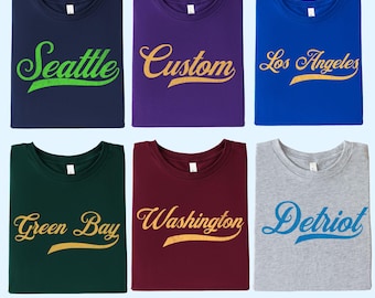 Custom Sports Shirt, Football Shirt Personalized, Mascot Team Name Shirt, Vintage Football City T-Shirt, Gift for Fathers Day