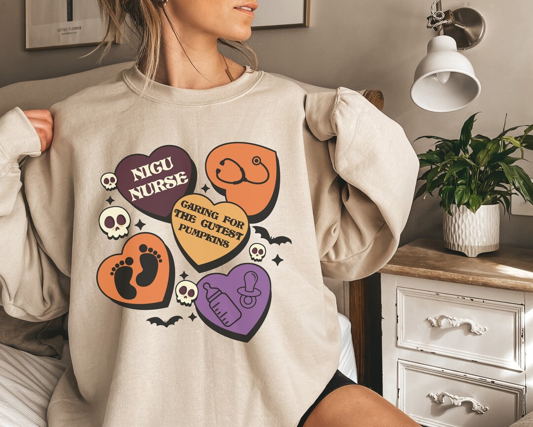 NICU Halloween Sweatshirt Neonatal ICU Fall Thanksgiving Etsy