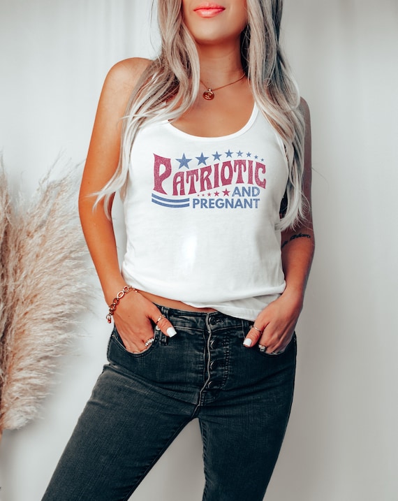 Womens 4th Of July Pregnancy Announcement Tank | Baby Reveal Shirt Tank Top Womens 4th Of July Pregnancy Announcement Tank | Baby Reveal Shirt Tank Top