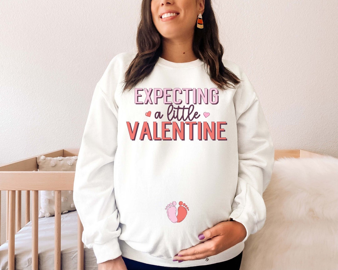 Valentines Day Pregnancy Announcement Sweatshirt, Valentines Baby