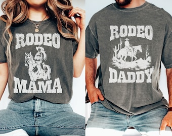 Comfort Colors Rodeo Mama Shirt Western Mama Shirt Rodeo Shirts for Country Concert Shirt Rodeo Daddy Tee Matching Birthday Shirts