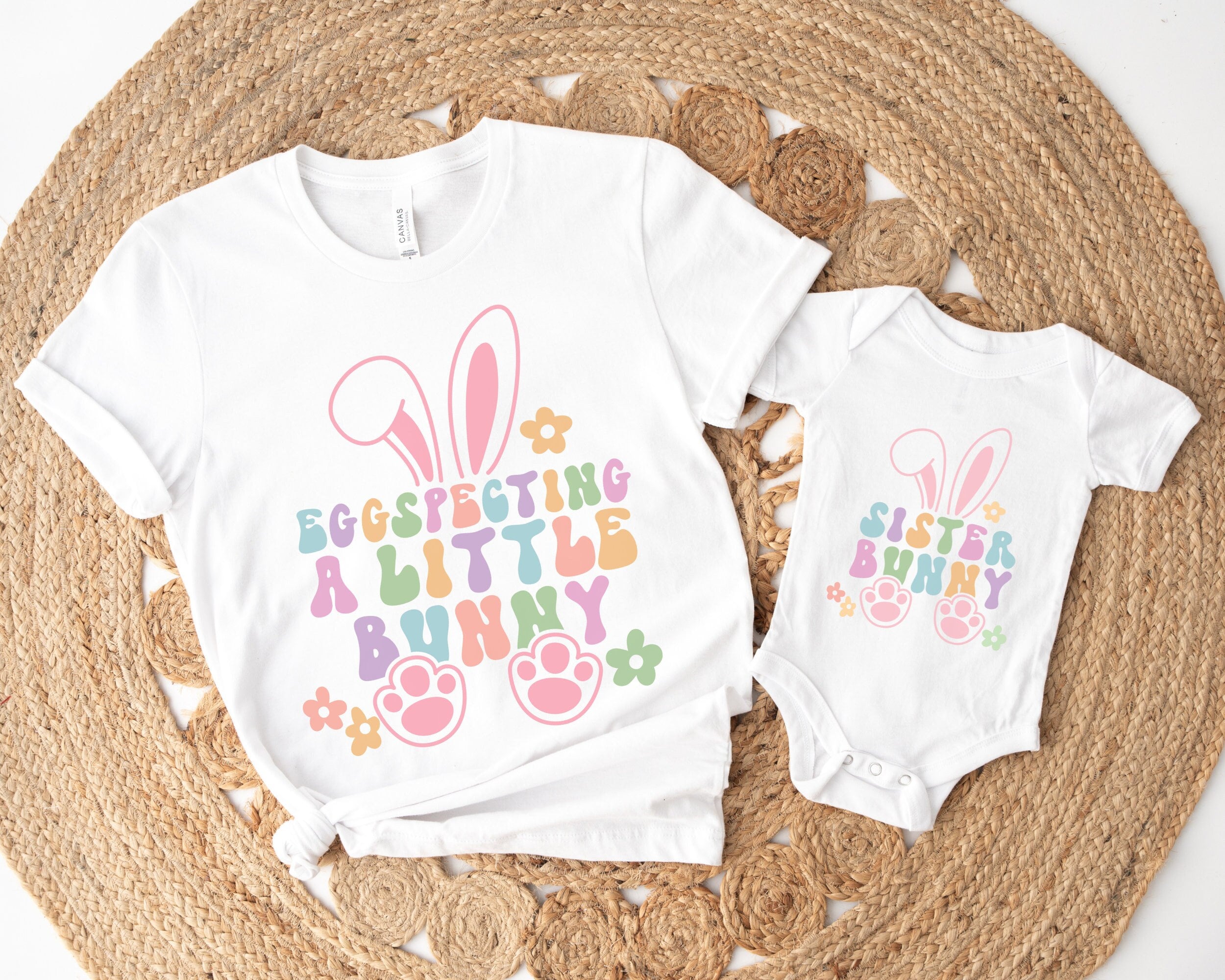 Easter mommy and me shirt Matching Easter Pregnancy Announcement Easter Baby Announcement Shirt Big Sister Reveal New Big Sister Tee Gift