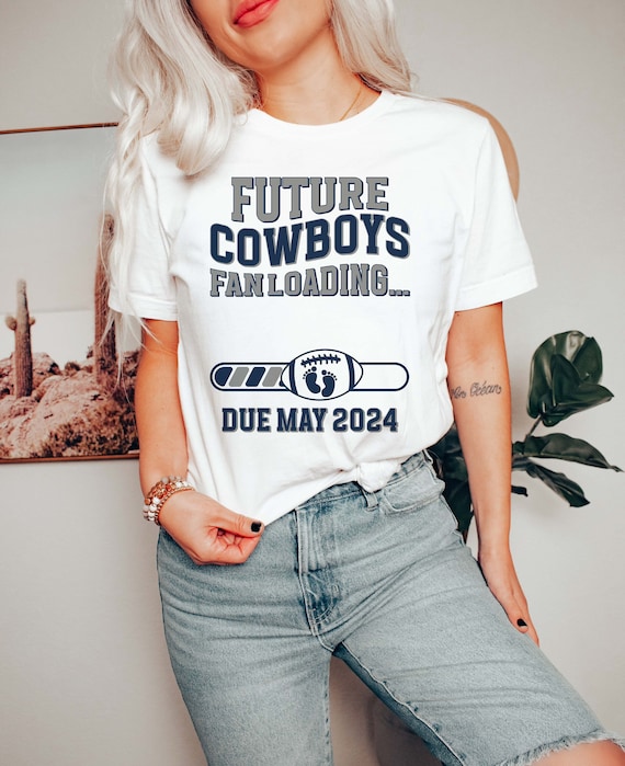 Dallas Texas Football Pregnancy Announcement Shirt Cowboys Fan Loading Maternity Tee Sports Gender Reveal Sweatshirt Baby Shower Gift Etsy