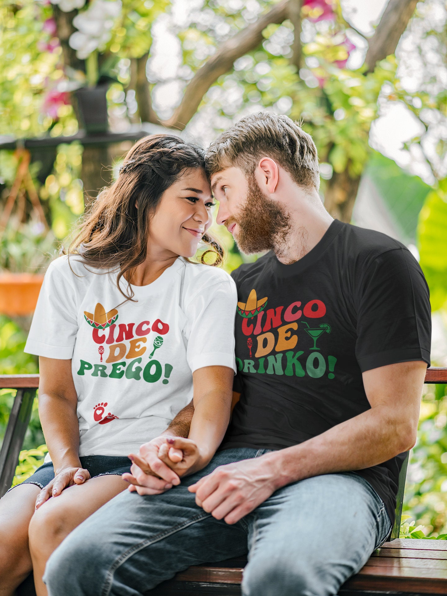 Cinco De Mayo Couples Pregnancy Announcement Shirts Matching 