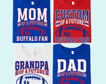 Custom New York Buffalo Football Pregnancy Announcement Shirt, Personalized Family Reveal Tee, Future Football Fan