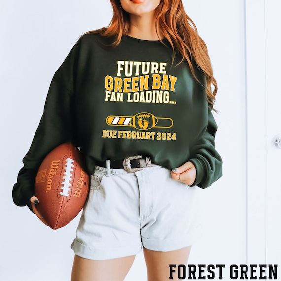 Green Bay Football Pregnancy Announcement Sweatshirt Sports Team Game Day Pregnancy Reveal Baby Shower Packer Fan Maternity Gift for Her