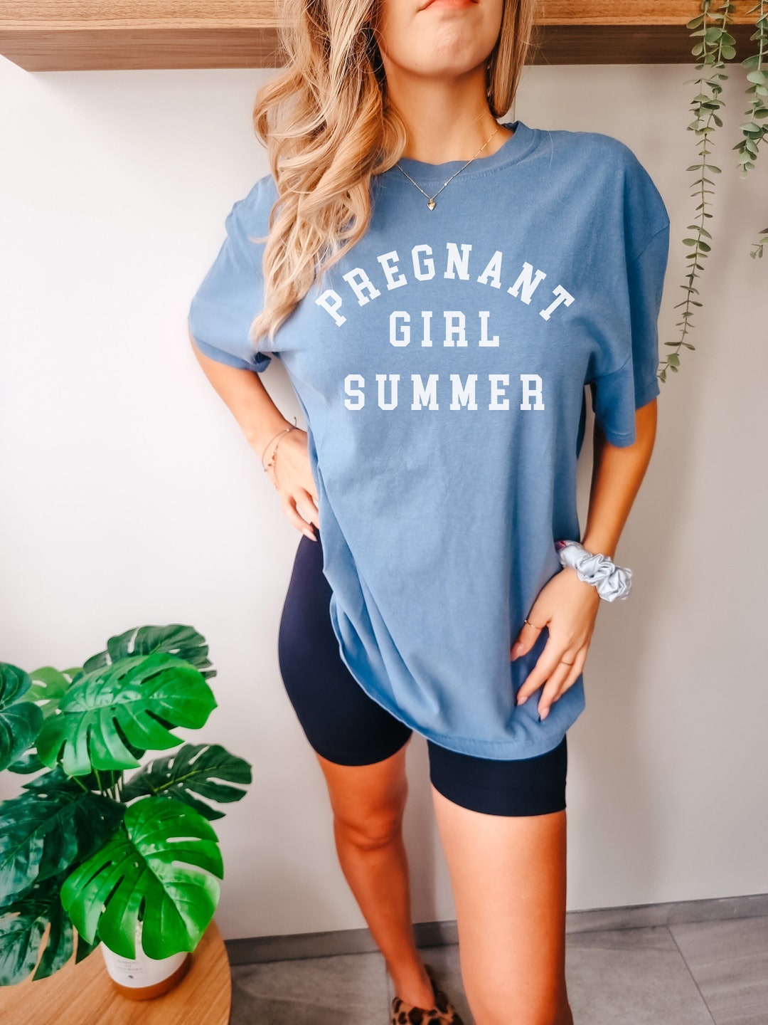 Pregnant Girl Summer Shirt Comfort Colors Beach Baby Etsy