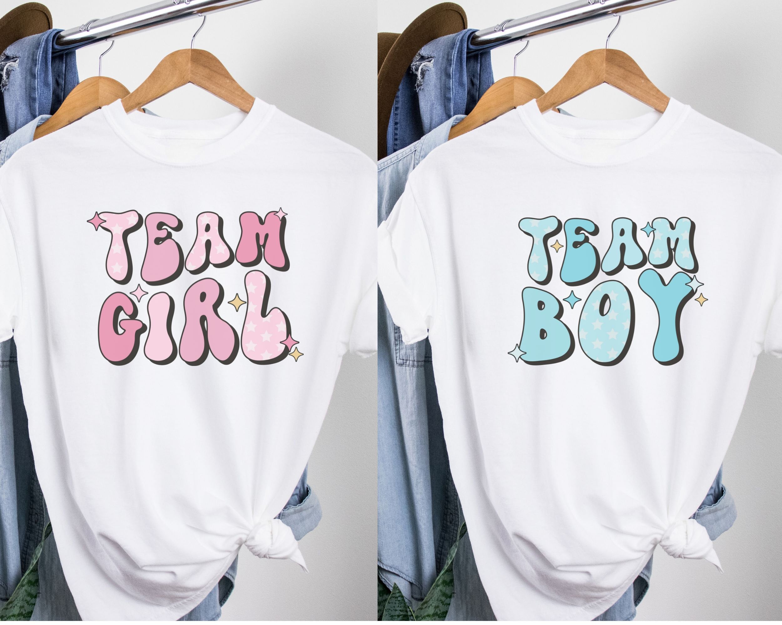 Débardeur Team Fille Ou Garçon Baby Shower - Idée Originale Révélation Sexe Bébé