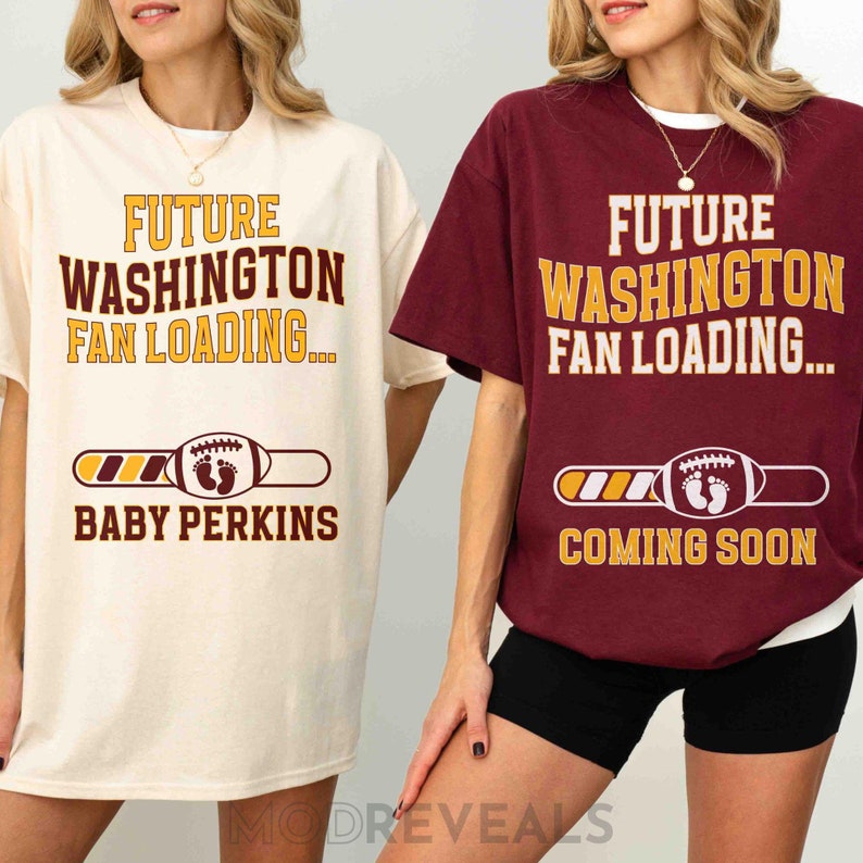 Future Washington Fan Loading Shirt Commander Maternity Photoshoot Tee Football Pregnancy Announcement Baby moon T-Shirt Gift for Expecting image 1