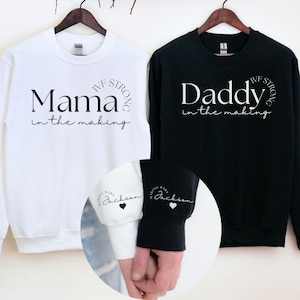 Sweat-shirt de FIV assorti personnalisé pour les couples Pull personnalisé maman en devenir pour le jour du transfert Pull de récupération d'oeufs IUI, cadeau pour un ami