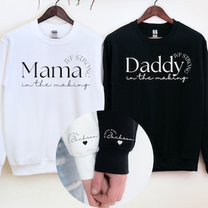 Custom Matching IVF Mama in the Making Sweatshirt for Couples Personalized IVF Transfer Day Sweater IUI Egg Retrieval Jumper Gift for Friend