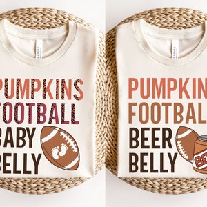 Couples Football Pregnancy Announcement Shirt Fall Baby Reveal TShirt Matching Thanksgiving Pregnancy Reveal Tee Fall Maternity t-shirt