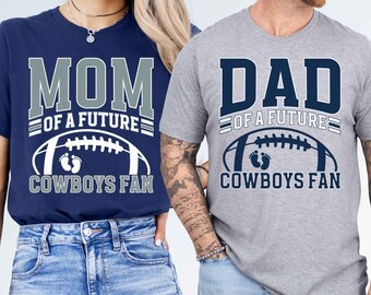 Custom Dallas Football Pregnancy Announcement Shirt, Texas Football Matching Couples Pregnancy Reveal Tee to Husband, New Parents Gift