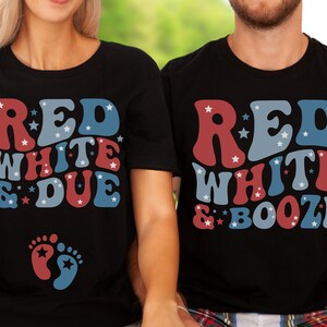 Couples 4th of July Pregnancy Announcement Shirts Matching Fourth of ...