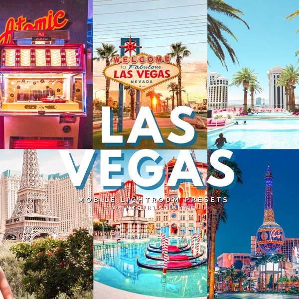 12 LAS VEGAS Mobile Lightroom Presets | Urban Preset, Wanderlust, Travel Preset, Lifestyle Blogger, Influencer Preset, Instagram Filter