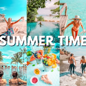 16 SUMMER Mobile Lightroom Presets | Travel Preset, Vacation Preset, Instagram Preset, Influencer Preset, Bright Summer Preset, Lifestyle