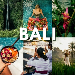 12 BALI Mobile Lightroom Presets | Dark Moody Presets, Bali Aesthetic, Instagram Preset, Travel Blogger Preset, Tropical Preset, Influencer