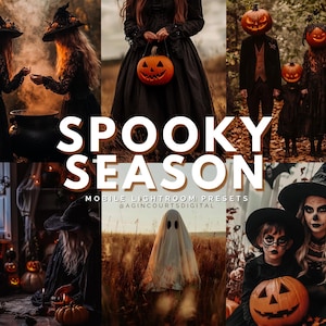 Può includere: Un set di filtri digitali per telefoni cellulari, progettati per creare immagini spettrali e a tema Halloween. I filtri si chiamano "Spooky Season" e sono disponibili da @agincourtsdigital.