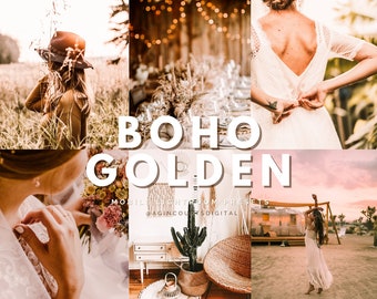 Boho Golden Lightroom Presets | Mobile Photography Filters (Digital Download)